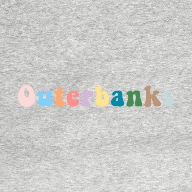 Outerbanks colourful typography by digitalsbyannnn